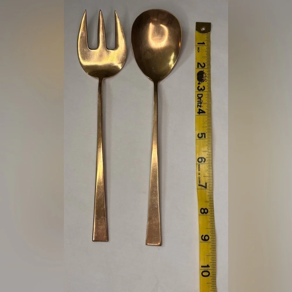 Vintage Elegant Gold Flatware Serving Set